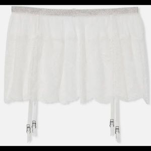 Victoria's Secret Very Sexy Skirt Garter Belt
Size M/ L & Xs/s White Shine Strap